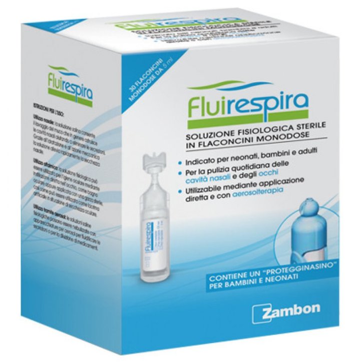 Soluzione Fisiologica Sterile per Lavaggi Nasali 30 Flaconcini Monodose - Fluirespira
