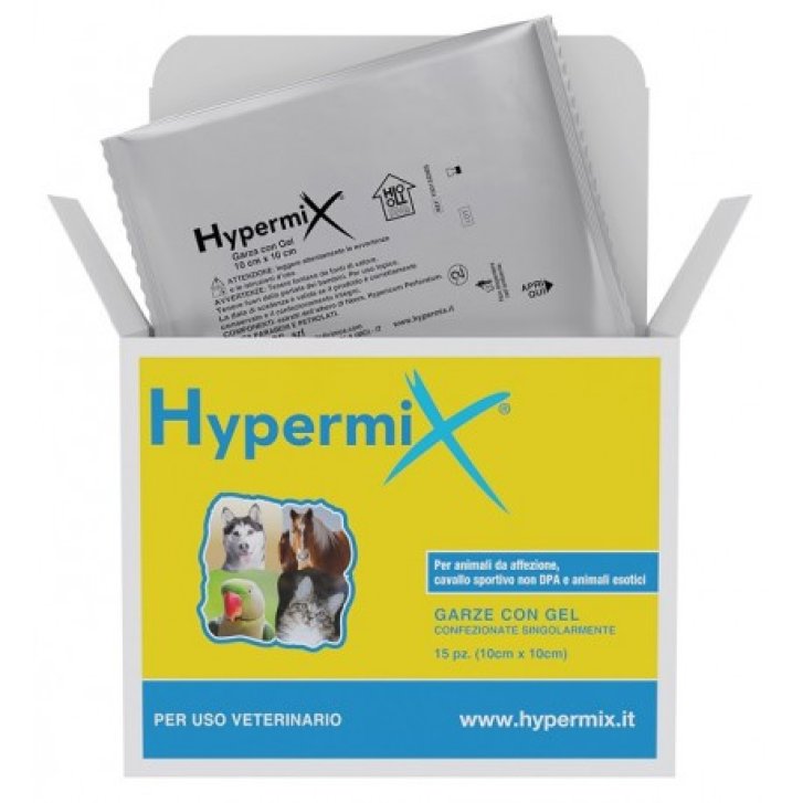 Hypermix Garze Medicate Veterinarie con Estratto di Iperico e Olio di Neem 10x10 cm 15 Pezzi - Ri.Mos Hypermix Garze Medicate Veterinarie con Estratto di Iperico e Olio di Neem 10x10 cm 15 Pezzi - Ri.Mos
