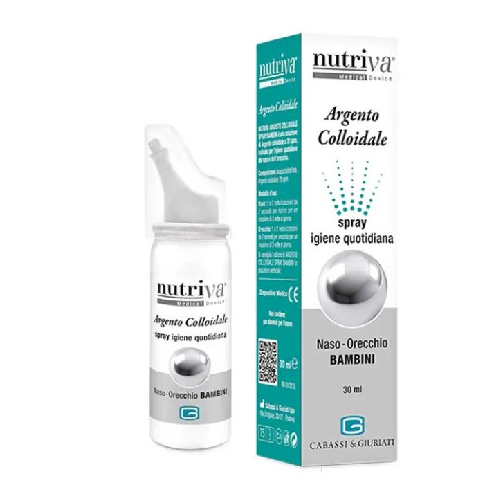 Argento Colloidale Spray Igiene Naso Orecchio Bambini 30ml - Nutriva