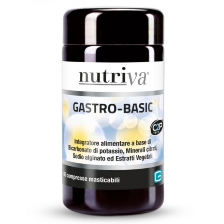 Gastro Basic Nutriva Integratore per Acidità 60 Compresse - Nutriva