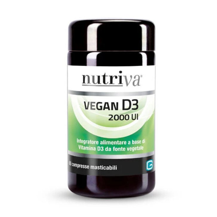 Nutriva Vegan D3 Integratore Vitamina D3 2000UI 60 Compresse - Nutriva