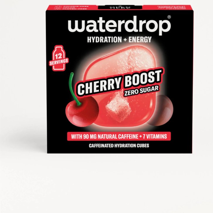 Waterdrop Microenergy Cherry Boost Cubetti Effervescenti con Vitamine Senza Glutine 12 Cubetti - Waterdrop