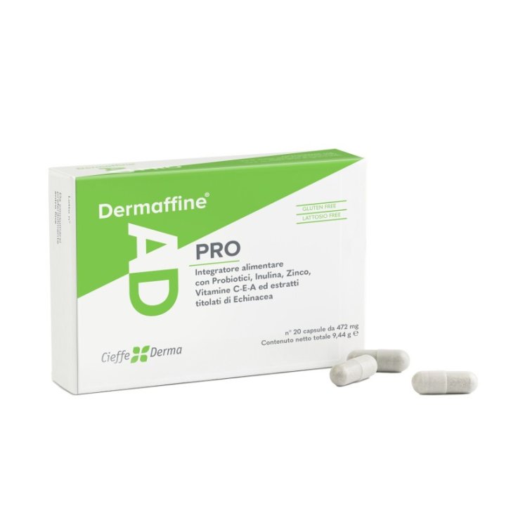 Dermaffine AD Pro Integratore Probiotici Echinacea Vitamina C e Zinco per Pelle e Difese Naturali 20 Capsule - Cieffe Derma