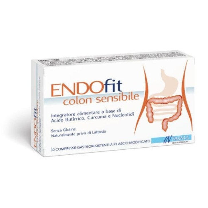 Endofit Colon Sensibile Integratore con Acido Butirrico Curcuma e Nucleotidi 30 Compresse Gastroresistenti - INFARMA