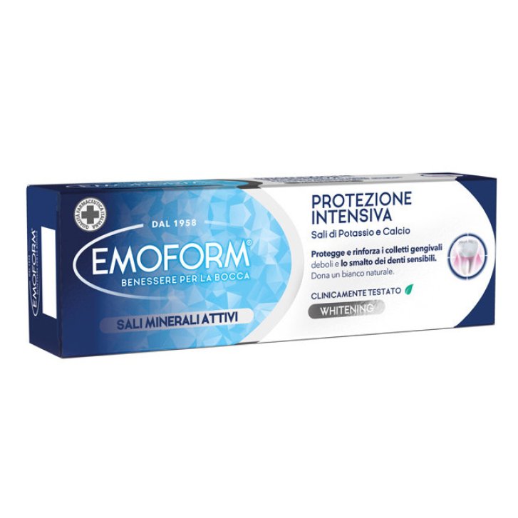 Emoform Protezione Intensiva Dentifricio per Denti Forti e Gengive Sane senza SLS 75ml - Polifarma Benessere