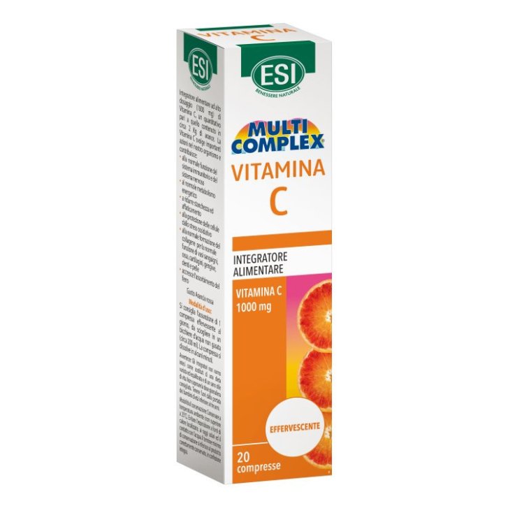 Vitamina C Multi Complex Integratore Sistema Immunitario 1000mg Senza Glutine 20 Compresse Effervescenti - ESI