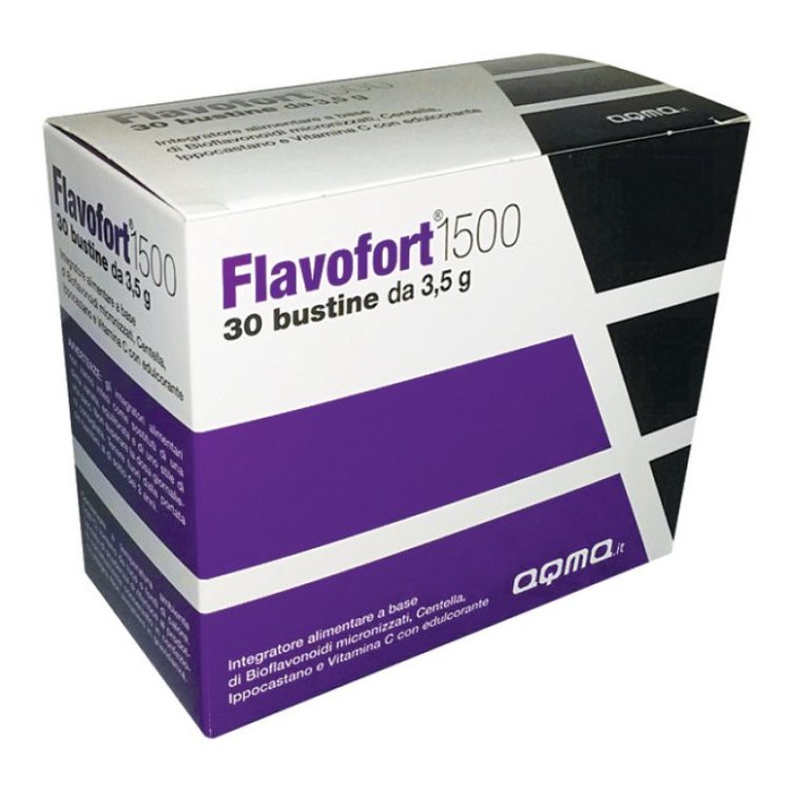 Flavofort 1500 Integratore Microcircolo con Bioflavonoidi Centella e Ippocastano 30 Bustine - Flavofort