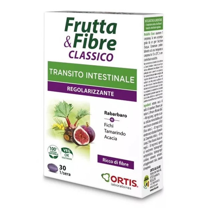 Frutta & Fibre Classico Integratore Transito Intestinale 30 Compresse - Ortis