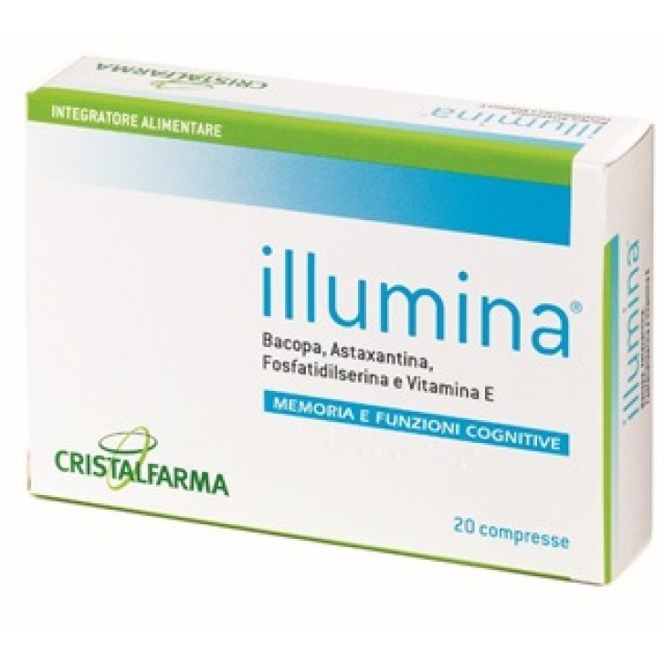 Illumina Integratore Memoria e Funzioni Cognitive con Bacopa Astaxantina e Vitamina E 20 Compresse - Cristalfarma