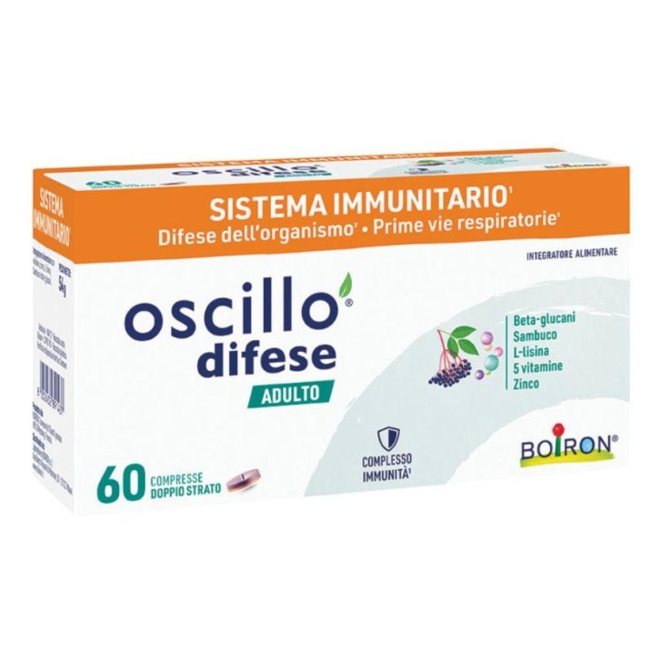 Oscillo Difese Integratore Immunitario con Sambuco Vitamine e Zinco 60 Compresse - Boiron