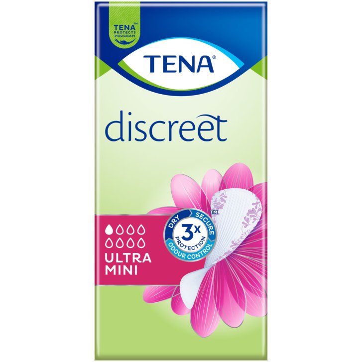Tena Lady Discreet Ultra Mini Pannolone Sagomato Incontinenza Urinaria Leggera 28 Pezzi - TENA
