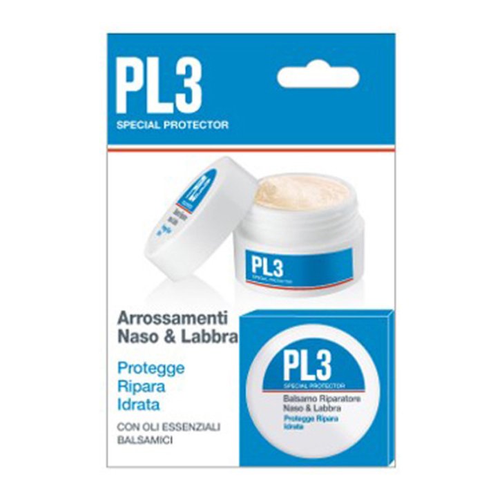 PL3 Balsamo Riparatore Naso e Labbra con Acido Ialuronico e Ceramidi Vasetto 7g - PL3