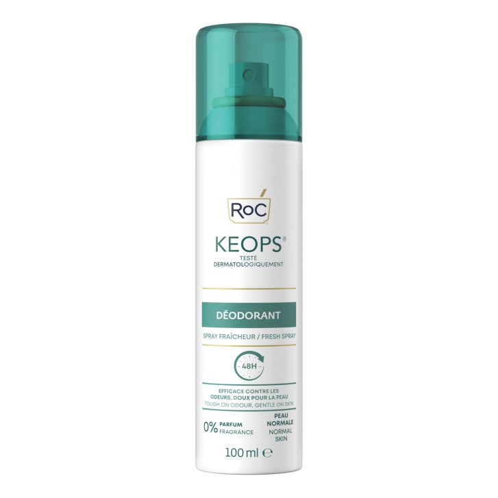 Keops Deodorante Spray Fresco Senza Profumo 48h 100ml - RoC