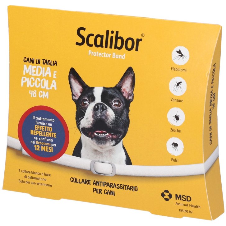 Scalibor Protectorband Collare Medicato Antiparassitario per Cani contro Pulci Zecche e Flebotomi 48 cm - MSD Animal Health