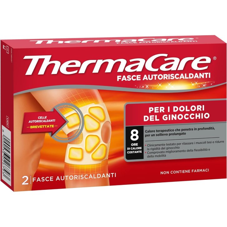 ThermaCare Ginocchio Fascia Autoriscaldante Antidolorifica 8 Ore 2 Pezzi - ThermaCare