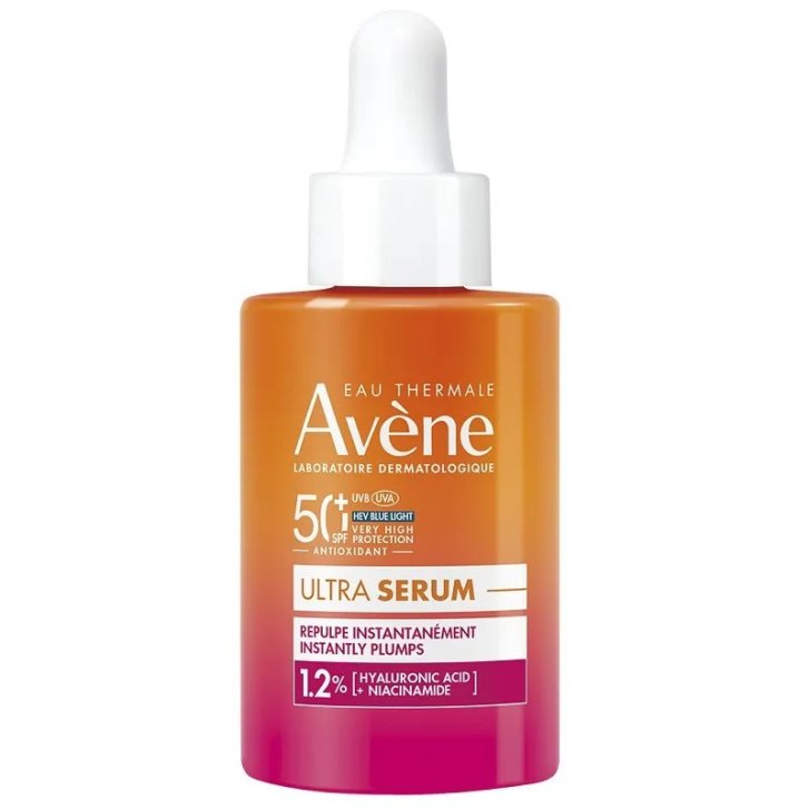 Avène Ultra Siero Solare Viso Rimpolpante SPF50+ con Acido Ialuronico e Niacinamide 30ml - Avène