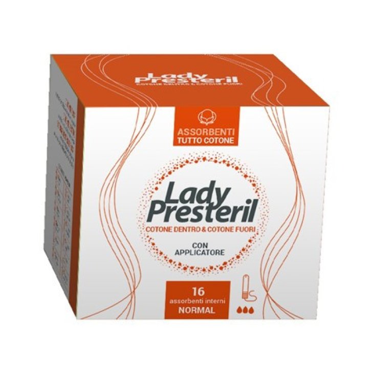 Lady Presteril Assorbenti Interni Normal in Cotone 100% Ipoallergenici 16 Pezzi - CORMAN