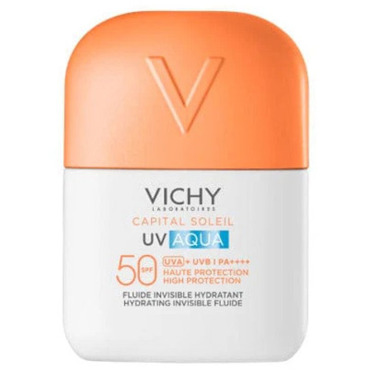 Vichy Capital Soleil UV Aqua Fluido Solare Idratante Contorno Occhi SPF50 Resistente all\'Acqua 50ml - Vichy