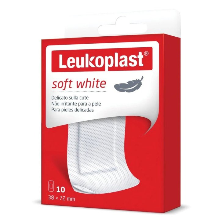 Leukoplast Soft White Cerotti Delicati Traspiranti 72x38mm 10 Pezzi - Leukoplast