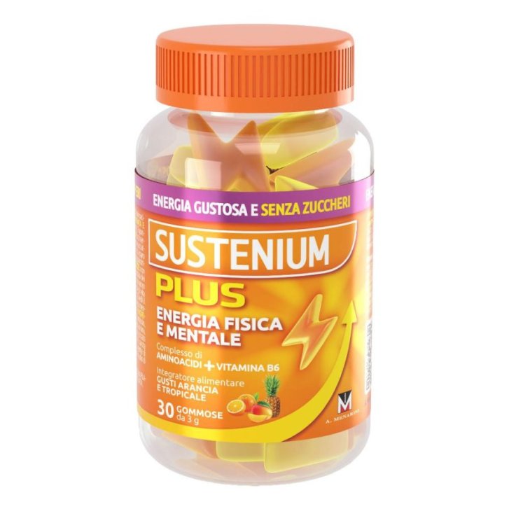 Sustenium Plus Integratore Alimentare con Vitamina B6 e Zinco contro Stanchezza 30 Gommose - Sustenium Sustenium Plus Integratore Alimentare con Vitamina B6 e Zinco contro Stanchezza 30 Gommose - Sustenium