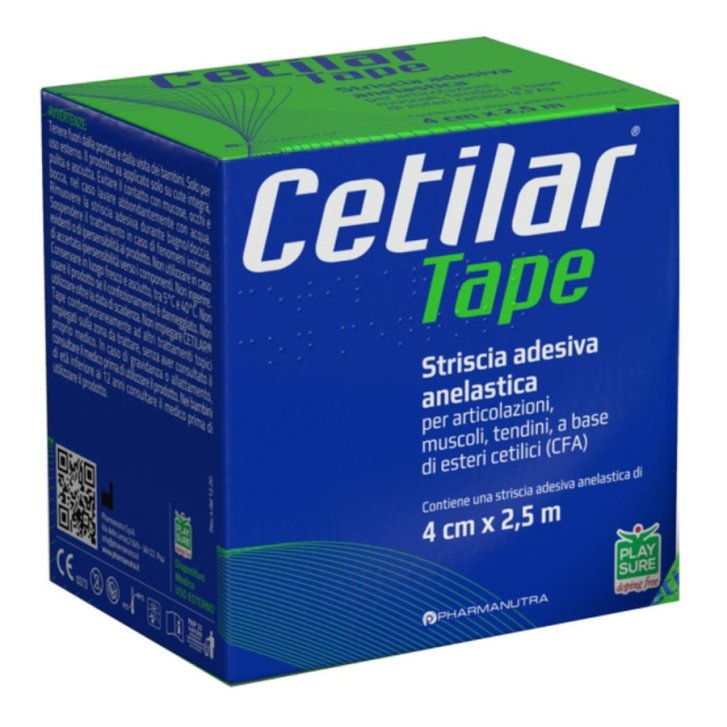 Cetilar Tape Striscia Adesiva Anelastica per Articolazioni e Traumi Sportivi 4cm x 2,5m - Pharmanutra