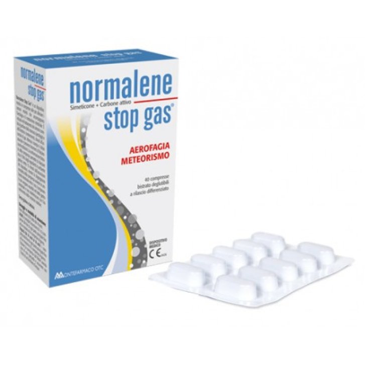 Normalene Stop Gas Integratore per Gonfiore Stomaco e Intestino con Simeticone e Carbone Senza Glutine e Lattosio 40 Compresse - Normalene Normalene Stop Gas Integratore per Gonfiore Stomaco e Intestino con Simeticone e Carbone Senza Glutine e Lattosio 40 Compresse - Normalene