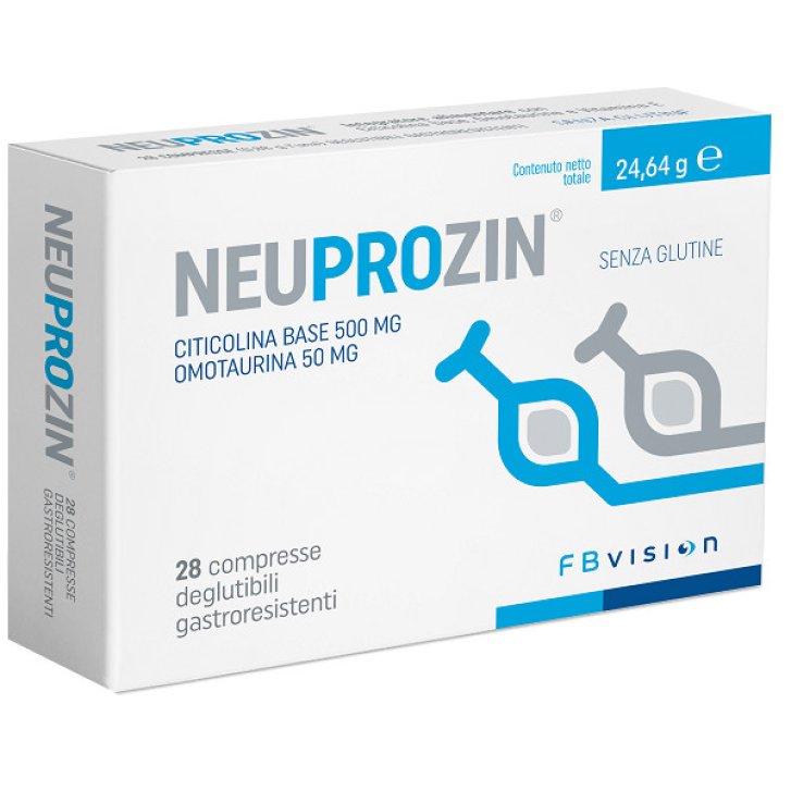 Neuprozin Integratore con Citicolina Cognizin Omotaurina e Vitamina E 28 Compresse Gastroresistenti - FB Vision
