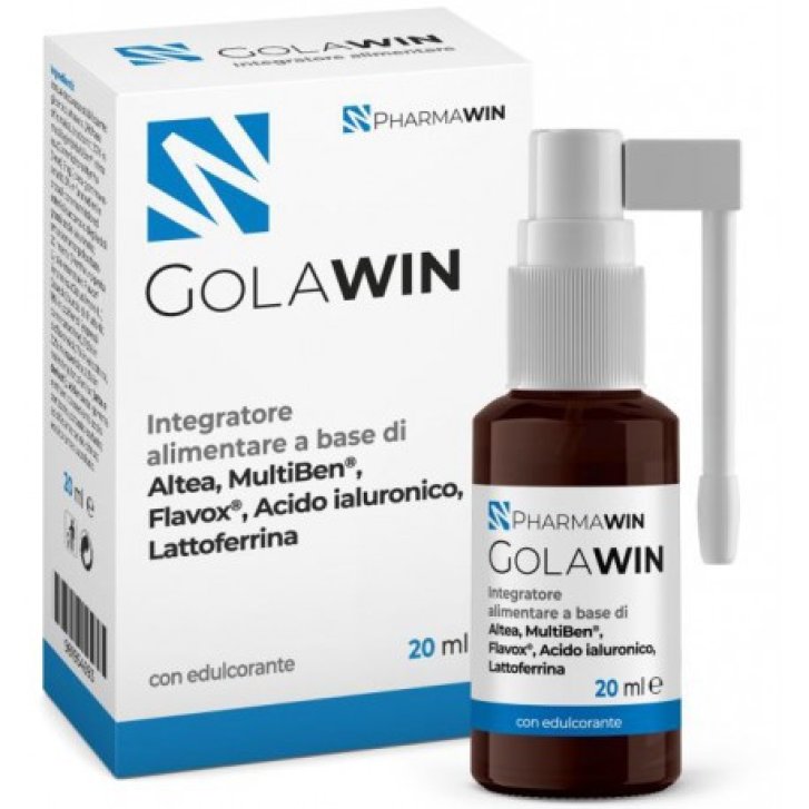 Golawin Spray Integratore per la Gola con Altea Acido Ialuronico e Lattoferrina 20ml - Pharmawin