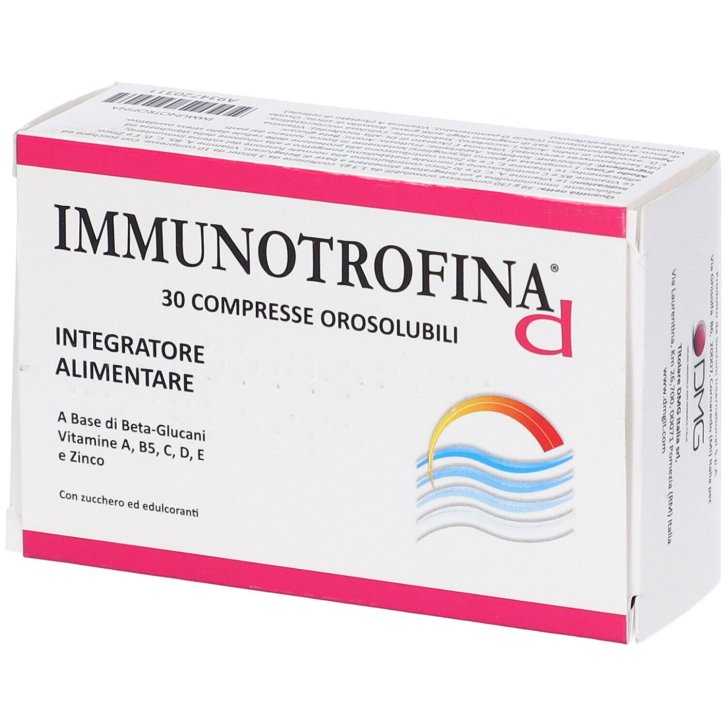 Immunotrofina D Integratore Sistema Immunitario con Beta-Glucani Vitamine e Zinco 30 Compresse Orosolubili - Immunotrofina