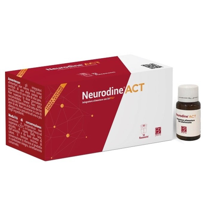 Neurodine ACT Integratore per Dolore Neuropatico con UriPea e L-Carnitina Senza Glutine e Lattosio 12 Flaconcini 10ml - B2pharma