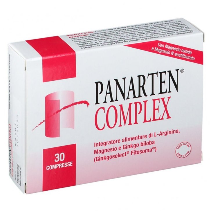 Panarten Complex Integratore Circolazione e Memoria con L-Arginina Magnesio e Ginkgo Biloba 30 Compresse - Natural Bradel