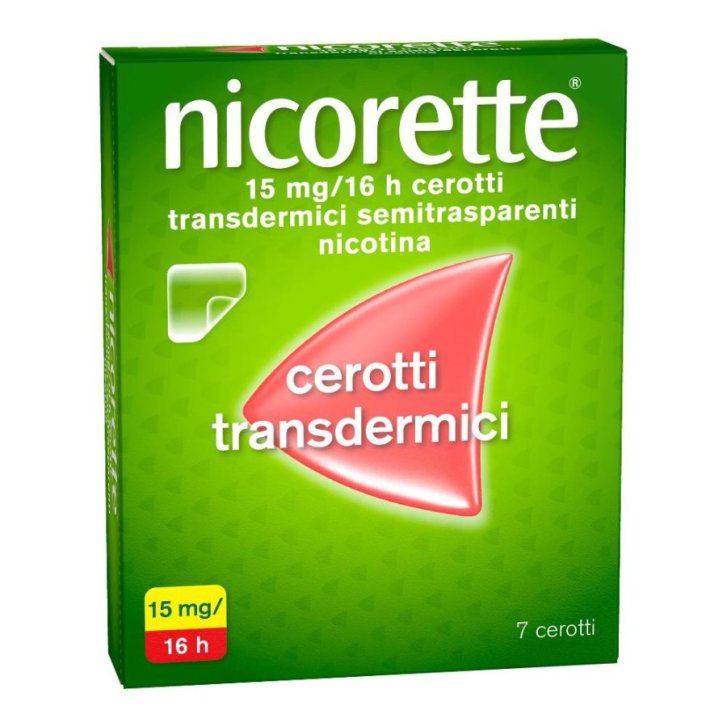 Nicorette Cerotto Transdermico per Smettere di Fumare 15 mg/16 ore 7 Cerotti - Nicorette