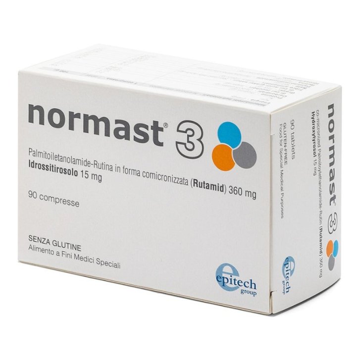 Normast 3 Alimento a Fini Medici Speciali con PEA Micronizzata Rutina e Idrossitirosolo 90 Compresse - Epitech Group
