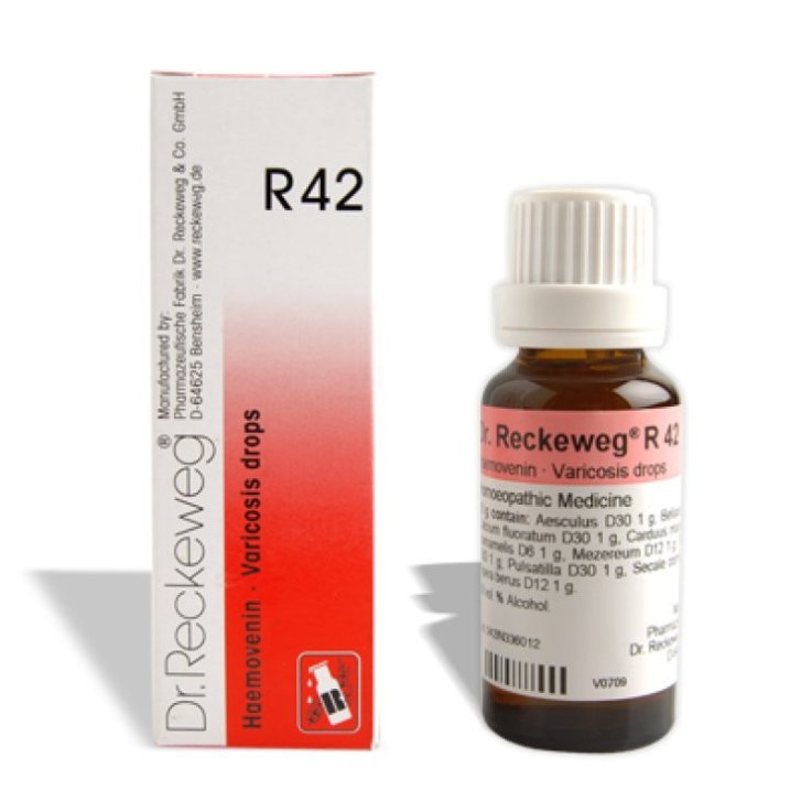 Reckeweg R42 Medicinale Omeopatico Gocce per Vene Varicose e Circolazione 22ml - Dr. Reckeweg