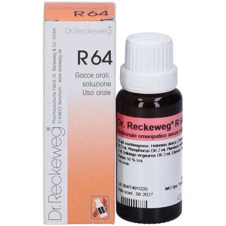 Reckeweg R64 Medicinale Omeopatico Gocce Orali Nefropatie 22ml - Dr. Reckeweg
