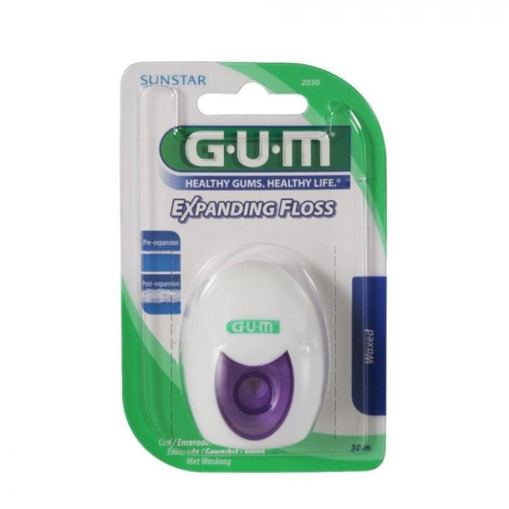 GUM Expanding Floss Filo Interdentale Espandibile per Gengive Sensibili 30 metri - GUM
