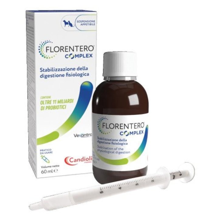 Florentero Complex Mangime Complementare Digestivo con Probiotici per Cani e Gatti 60ml - Candioli