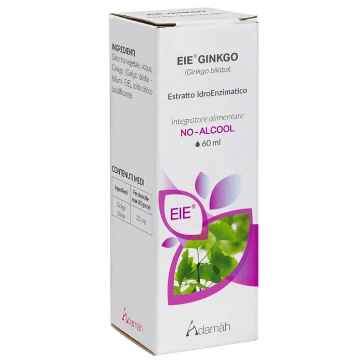 EIE Ginkgo Biloba Integratore Gocce per Memoria e Circolazione 60ml - Adamah