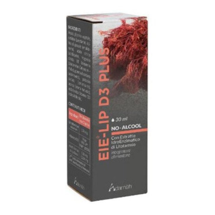 EIE Lip D3 Plus Integratore Gocce con Vitamina D3 Litotamnio e Magnesio 30ml - Adamah