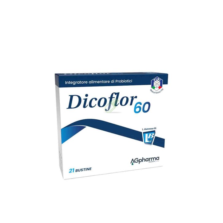 Dicoflor 60 Integratore Probiotici Fermenti Lattici Senza Glutine 21 Bustine - AG Pharma