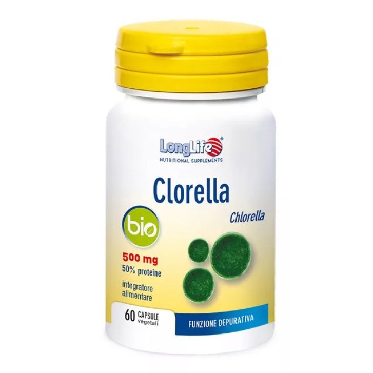 Clorella Bio Integratore Depurativo e Antiossidante 500mg 60 Capsule Vegetali - LongLife