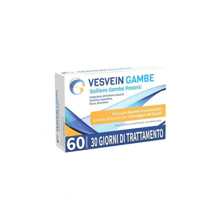 Vesvein Gambe Sollievo Integratore Gambe Pesanti con Diosmina Rusco e Ananas 60 Compresse - Alfasigma Vesvein Gambe Sollievo Integratore Gambe Pesanti con Diosmina Rusco e Ananas 60 Compresse - Alfasigma