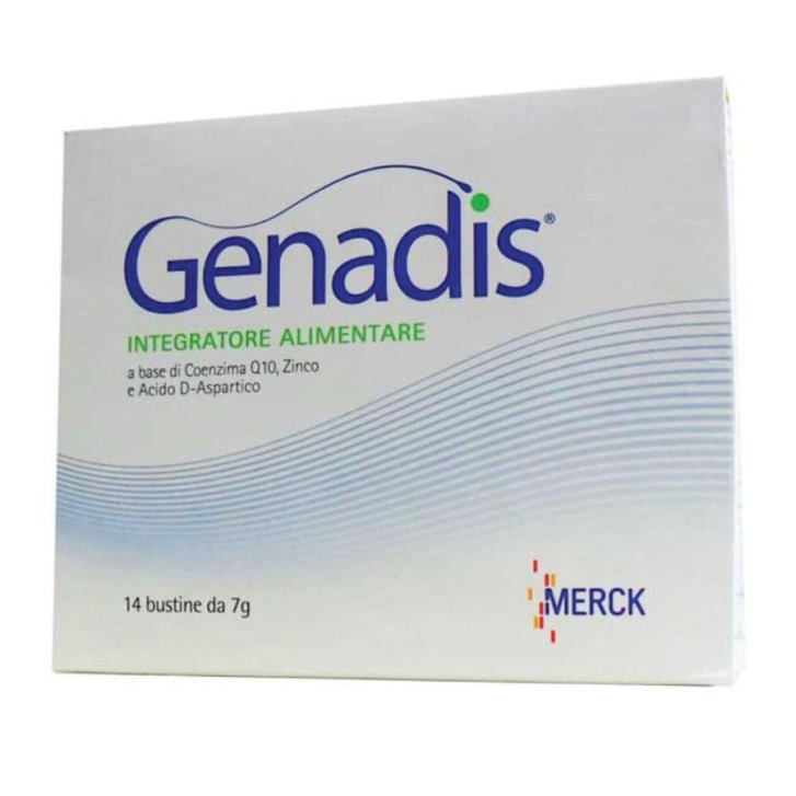 Genadis Integratore Fertilità Maschile con Acido D-Aspartico Coenzima Q10 e Zinco 14 Bustine - Merck Serono