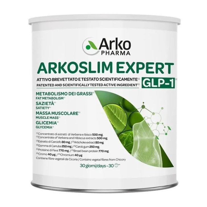 Arkoslim Expert GLP-1 Integratore Controllo del Peso con Carciofo e Cromo Polvere 270g - Arkofarm