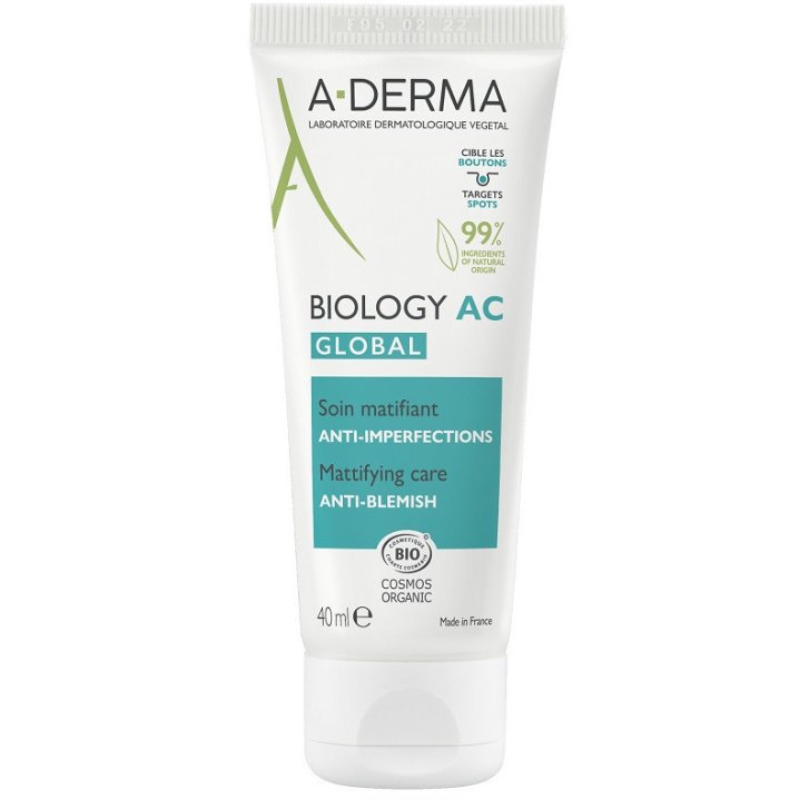 A-Derma Biology AC Global Crema Opacizzante Anti-imperfezioni Pelle Grassa 40ml - A-Derma