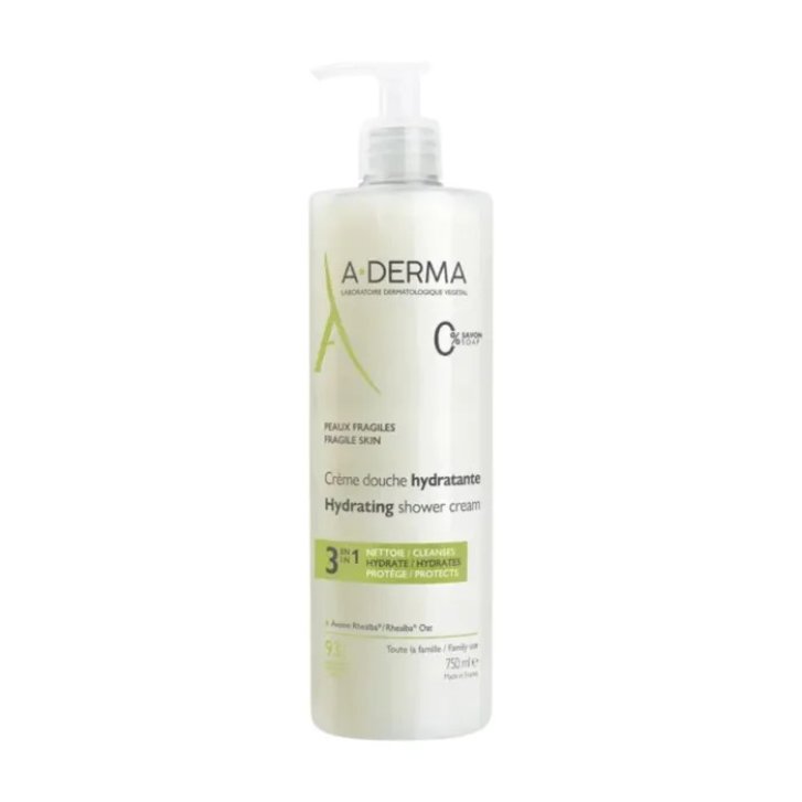 A-Derma Les Indispensables Crema Doccia Idratante Viso Corpo e Capelli 750ml - A-Derma
