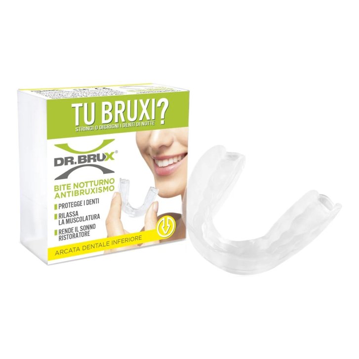 Dr. Brux Bite Notturno Antibruxismo Superiore Automodellante Trasparente Dispositivo Medico 1 Pezzo - DR BRUX