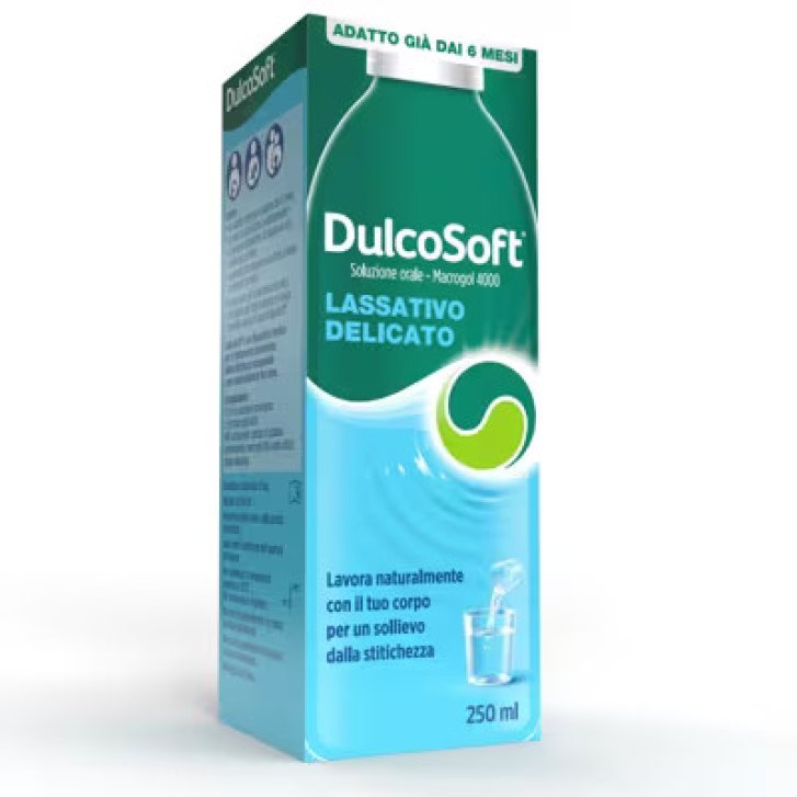 DulcoSoft Soluzione Orale Dispositivo Medico Lassativo con Macrogol 4000 senza Zucchero Glutine e Lattosio 250ml - Sanofi