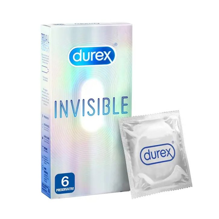 Durex Invisible Profilattici Ultra Sottili e Sensibili in Lattice 6 Pezzi - Durex