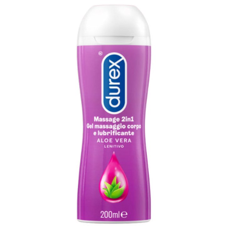 Durex Massage 2in1 Gel Massaggio e Lubrificante Intimo con Aloe Vera 200 ml - Durex